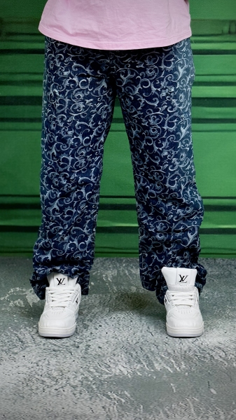 شلوار جین نیم بگ لویی وی