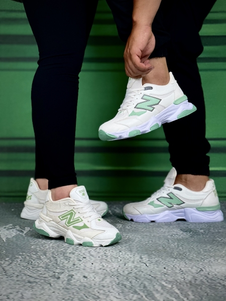 ست کتونی(نیوبالانس9060) سفید پسته ای