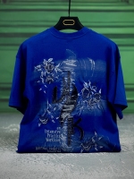 تیشرت گل رز آبی