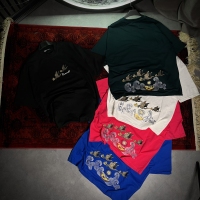 تیشرت 2 نخ لش باکسی گلدوزی ( بسته 20 عددی ) هر عدد 420 تومان