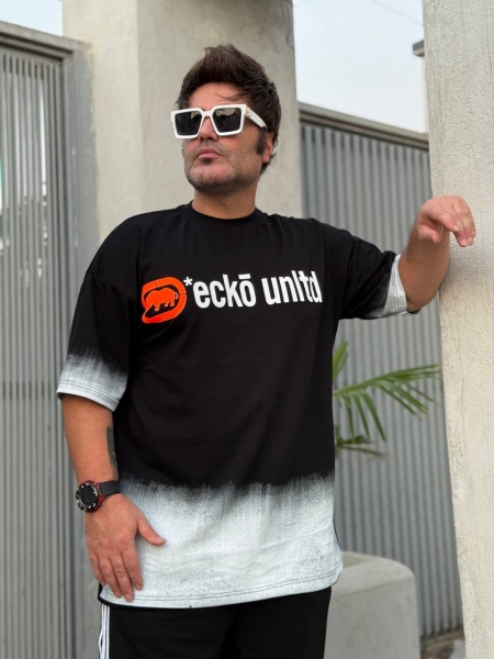 تیشرت آستین کوتاه کاستوم ecko unltd مشکی