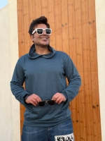 هودی حراجی طرح ساده رنگ اطلسی