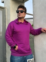 هودی حراجی طرح ساده رنگ بنفش