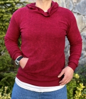 هودی حراجی حوله ای FG زرشکی