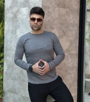 تیشرت آستین بلند Classic طوسی روشن