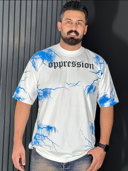 تیشرت ماکان باکسی مردانه سفید