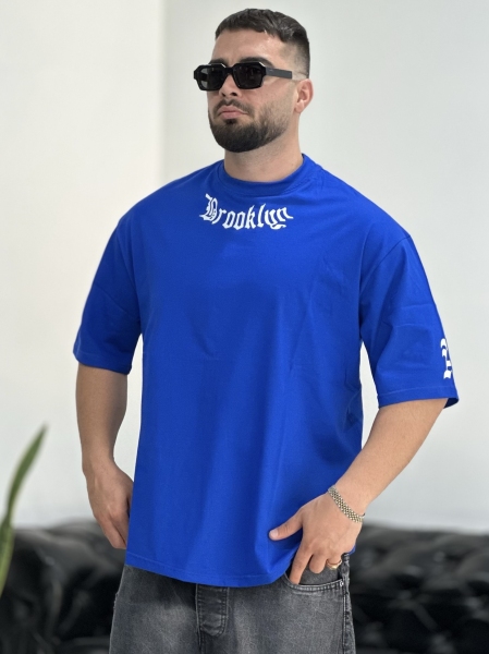 تیشرت پنبه BROOKS آبی
