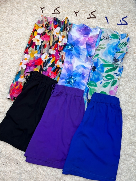 تاپ و شلوارک نخی