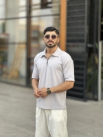 تیشرت نیم زیپ مراکش طوسی
