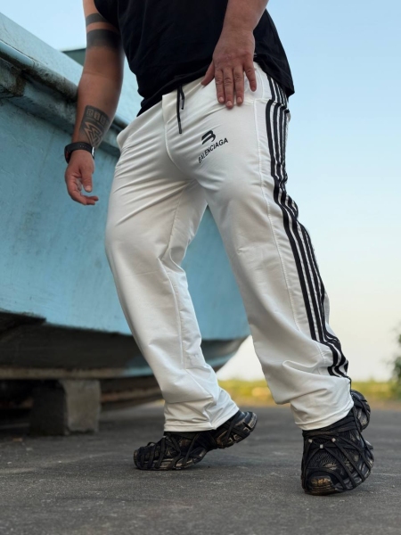 شلوار اسلش چهار خط BALENCIAGA سفید