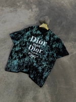 تیشرت آستین کوتاه طرحدار Dior مشکی آبی
