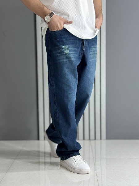 شلوار جین بگ آبی ( قد 112سانت )