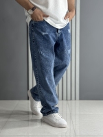 شلوار جین بگ آبی ( قد 108 سانت )