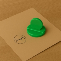 مهر دسته معمولی 4 سانتی گرد