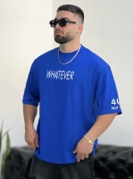 تیشرت پنبه NEVER آبی