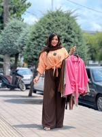 شومیز گره ای صدف