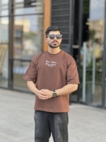 تیشرت دورس باکسی Vet قهوه ای