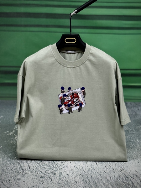 تیشرت ادمک کتونی پسته ای