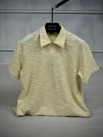 تیشرت نیم زیپ مراکشی لیمویی