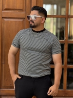 تیشرت رینگر سفید مشکی ریز