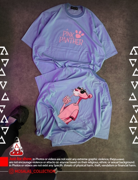 تیشرت پلنگ صورتی باکسی