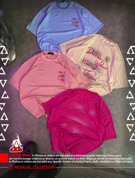 تیشرت باکسی صورتی