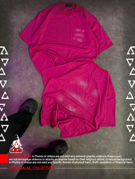 تیشرت باکسی سرخابی