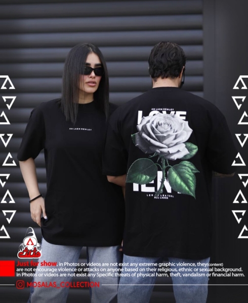 تیشرت پشت چاپ گل