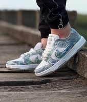 کتونی سایز میانه کاستوم NIKE DRAGON پیتون سبز سفید بنفش