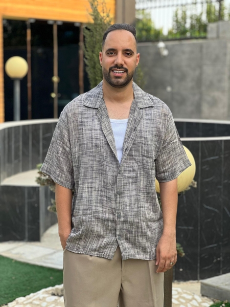 پیراهن کنفی دودی