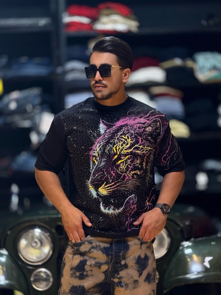 تیشرت فول نگین ببر