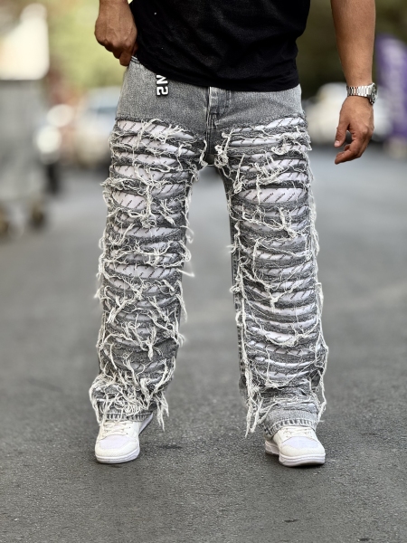 نیم بگ فول زاپ طوسی