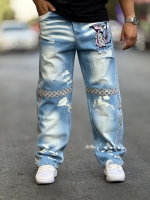 نیم بگ پلنگ صورتی آبی