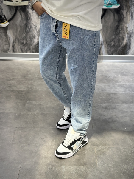 شلوار مام فیت خارجی ( سنگشور شده )