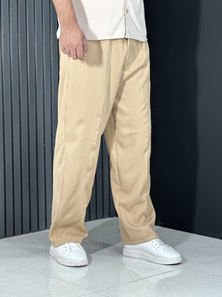 شلوار بگ مازراتی مردانه کرمی