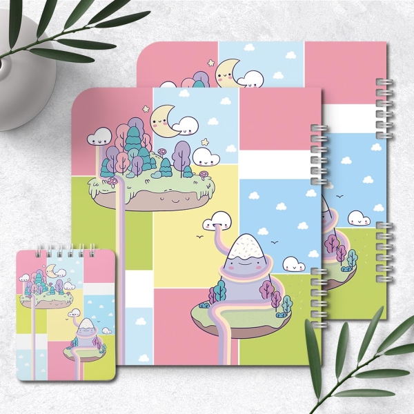 ست دفتر مشق + دفتر نقاشی + دفتر یادداشت خطدار