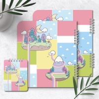 ست دفتر مشق + دفتر نقاشی + دفتر یادداشت خطدار