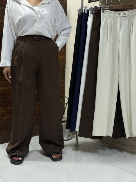 شلوار بگ بغل دکمه