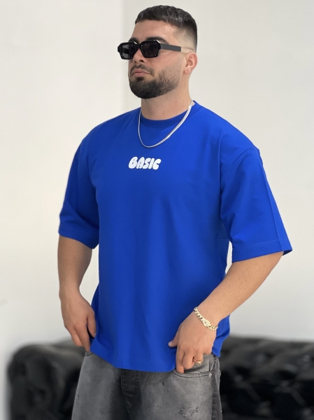 تیشرت 2نخ Basic آبی