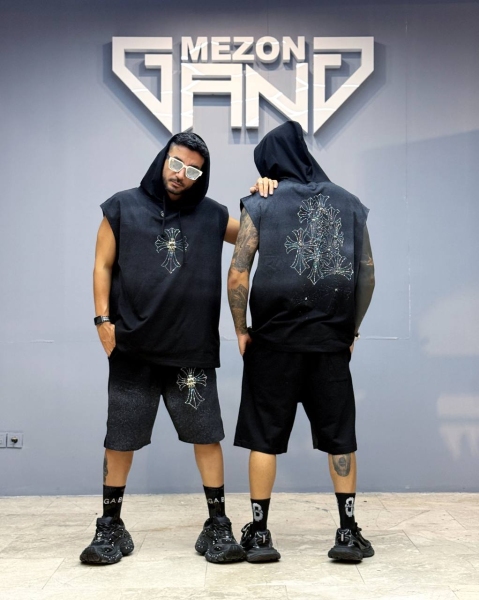 ست شلوارک کروم نگینی