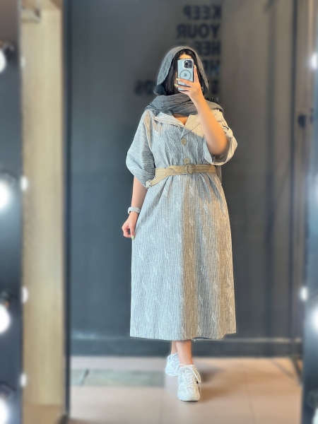 کفتان با کمر حصیری