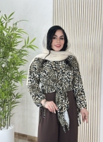 شومیز گره ای پلنگی