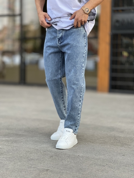 شلوار مام فیت جین Zara آبی رادو کد 1065/3