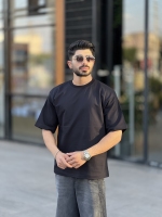 تیشرت ساده باکسی Sanin مشکی
