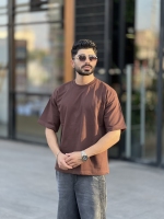 تیشرت ساده باکسی Sanin موکا