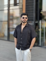 پیراهن لینن آکوتاه Yep مشکی