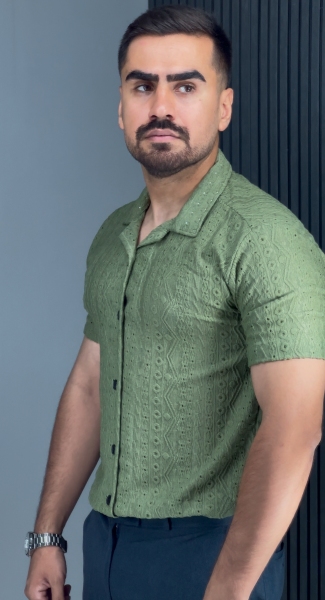 پیراهن گیپوری سبز