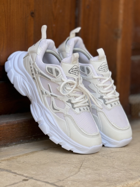 کتونی اسپرت بالنسیاگا زیره شیشه سفید طوسی