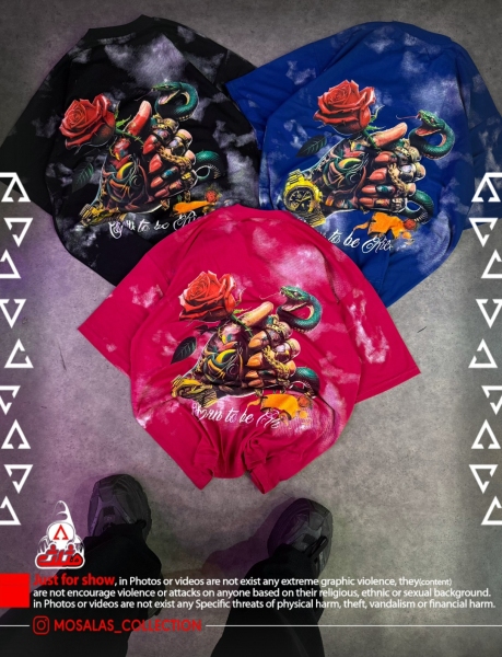 تیشرت دست و گل