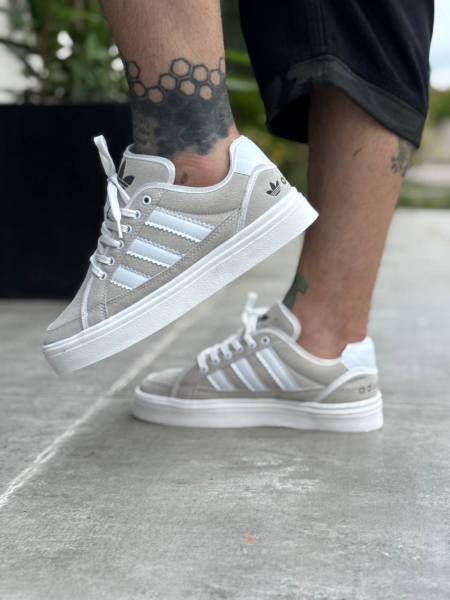 کتونی اسپرت ADIDAS TNS سفید طوسی